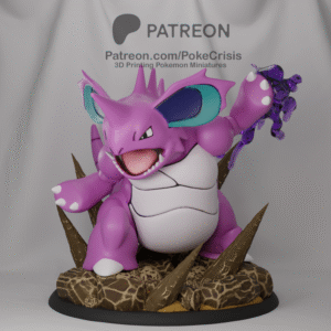 Pokémon - 34 - Nidoking  - Poke Crisis Miniatures - 35mm