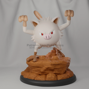 Pokémon - 56 - Mankey  - Poke Crisis Miniatures - 35mm