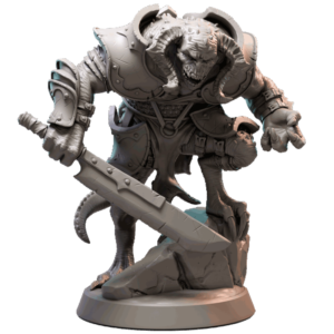Miniatura RPG Vilões Swamp Half-Dragon Panshaw Under Siege